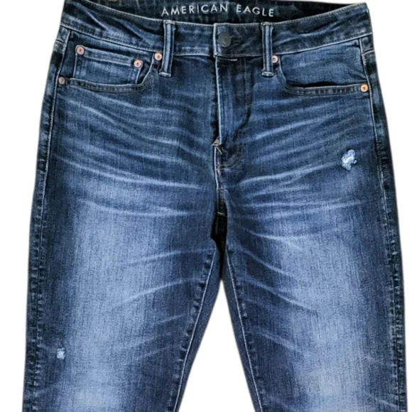 31x32 Airflex American Eagle Athletic Skinny Blue Jean Denim Men 31 x 32 31W 32L - Picture 5 of 11